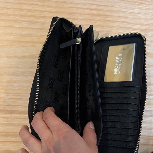 Michael Kors Black Pebbled Leather Wristlet - Picture 6 of 6